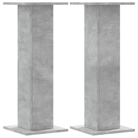 Vidaxx supports pour plantes 2 pcs 30x30x80 cm bois d'ingénierie béton gris