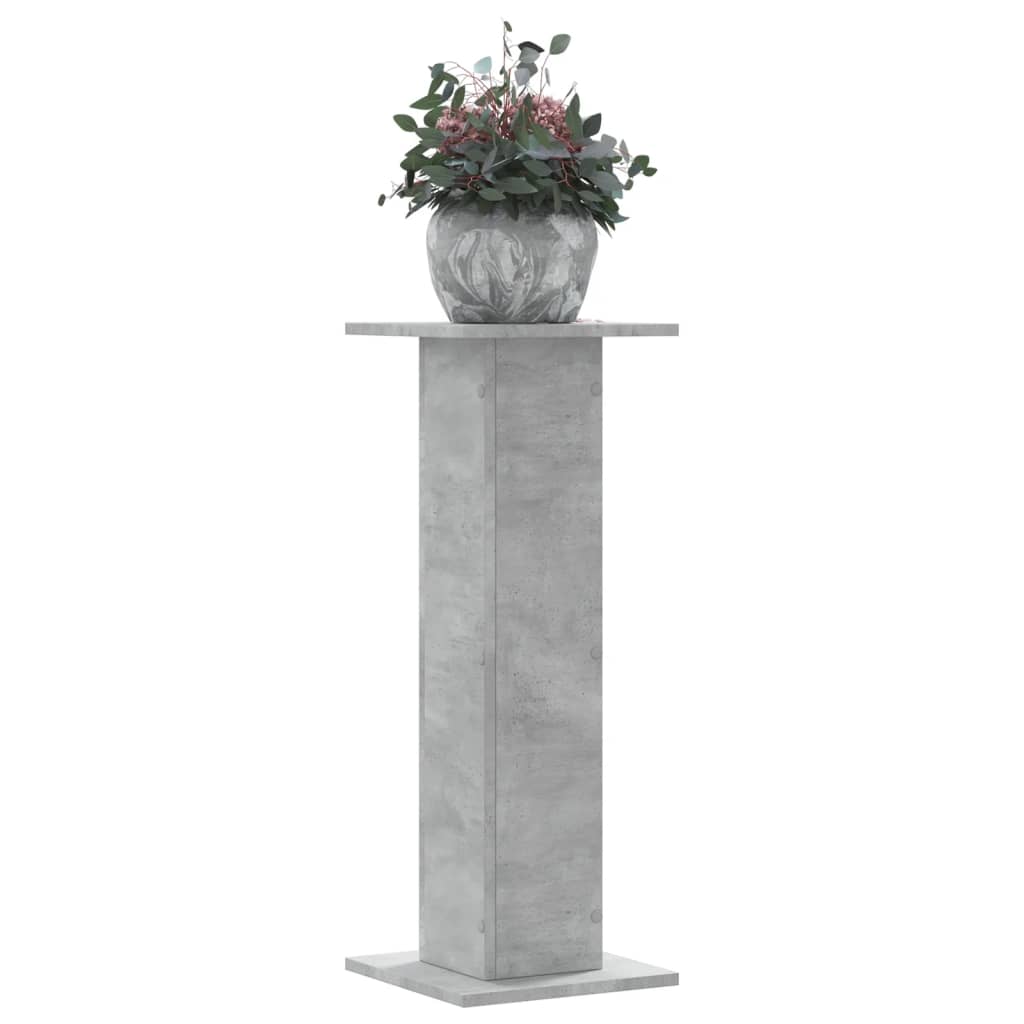 Vidaxx supports pour plantes 2 pcs 30x30x80 cm bois d'ingénierie béton gris
