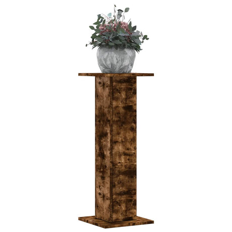 VidaXL Supports pour plantes 2 pcs 30x30x80 cm bois traité chêne fumé