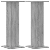 Vidaxxl supports pour plantes 2 pcs 30x30x80 cm bois d'ingénierie gris sonoma