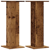 VidaXL Supports pour plantes 2 pcs 30x30x80 cm bois traité, couleur bois ancien
