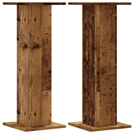 VidaXL Supports pour plantes 2 pcs 30x30x80 cm bois traité, couleur bois ancien