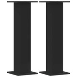 VidaXL Supports pour plantes 2 pcs 30x30x95 cm bois d'ingénierie noir