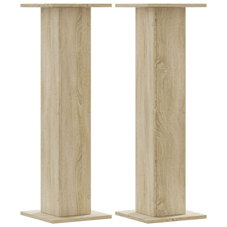 Vidaxx supports pour plantes 2 pcs 30x30x95 cm bois d'ingénierie chêne sonoma