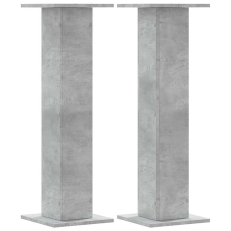 Vidaxx supports pour plantes 2 pcs 30x30x95 cm bois d'ingénierie béton gris
