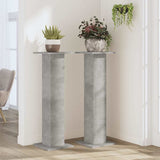 Vidaxx supports pour plantes 2 pcs 30x30x95 cm bois d'ingénierie béton gris