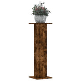 VidaXL Supports pour plantes 2 pcs 30x30x95 cm bois traité chêne fumé