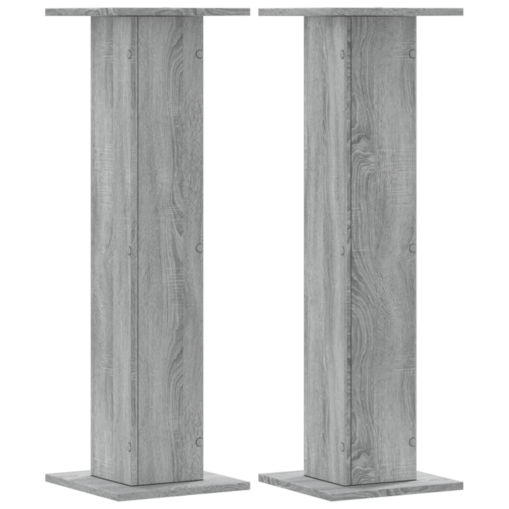 VidaXL Planting stands 2 pcs 30x30x95 cm Processed Wood Gray Sonoma