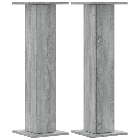 Vidaxx supports pour plantes 2 pcs 30x30x95 cm bois d'ingénierie gris sonoma