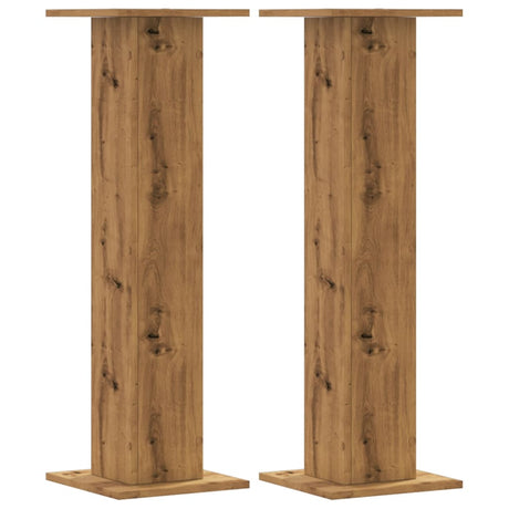 VidaXL supports pour plantes 2 pcs 30x30x95 cm bois chêne artisanal