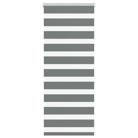 VidaXL store enrouleur zèbre 55x100 cm largeur de tissu 50,9 cm gris foncé