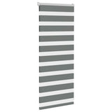 VidaXL store enrouleur zèbre 60x100 cm largeur du tissu gris foncé 55,9 cm