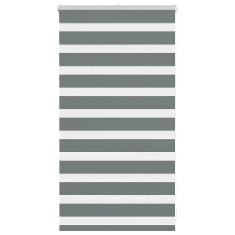 VidaXL store enrouleur zèbre 80x100 cm largeur de tissu 75,9 cm gris foncé