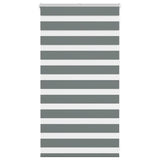 VidaXL store enrouleur zèbre 85x100 cm largeur de tissu 80,9 cm gris foncé