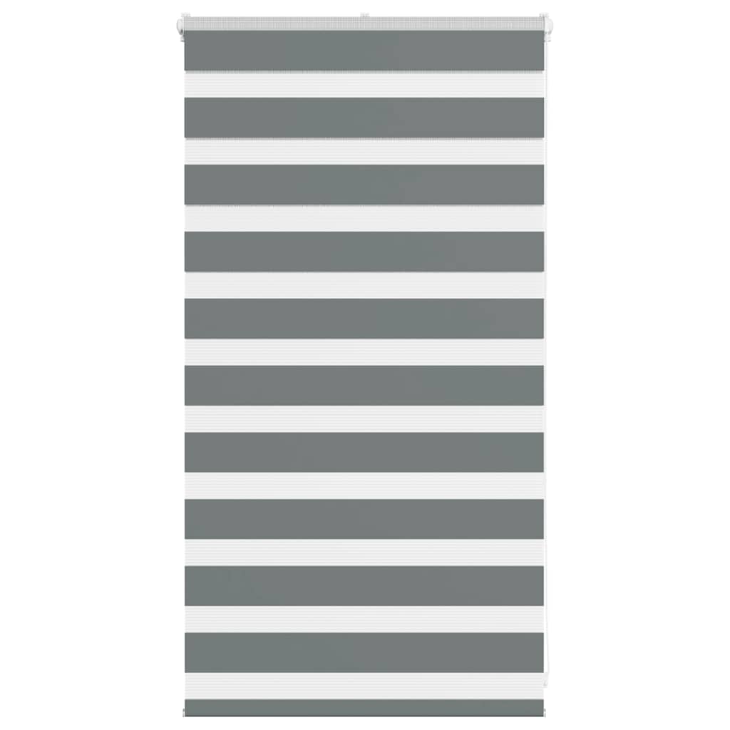 VidaXL store enrouleur zèbre 90x100 cm largeur de tissu 85,9 cm gris foncé
