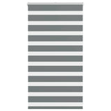 VidaXL store enrouleur zèbre 90x100 cm largeur de tissu 85,9 cm gris foncé