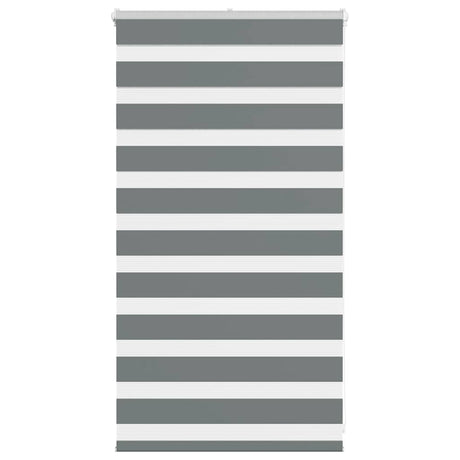 VidaXL store enrouleur zèbre 90x100 cm largeur de tissu 85,9 cm gris foncé