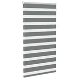 VidaXL store enrouleur zèbre 90x100 cm largeur de tissu 85,9 cm gris foncé