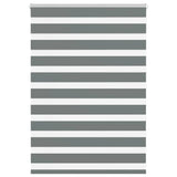 VidaXL store enrouleur zèbre 95x100 cm largeur de tissu 90,9 cm gris foncé