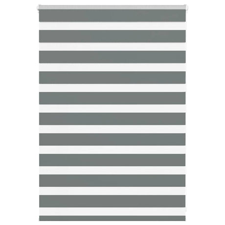 VidaXL store enrouleur zèbre 95x100 cm largeur de tissu 90,9 cm gris foncé