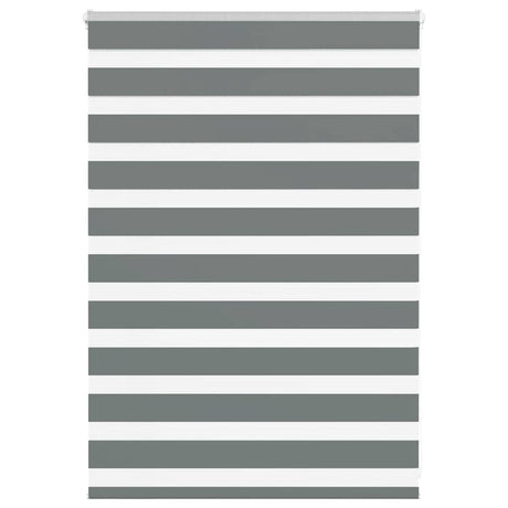 VidaXL store enrouleur zèbre 100x100 cm largeur de tissu 95,9 cm gris foncé