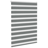 VidaXL store enrouleur zèbre 100x100 cm largeur de tissu 95,9 cm gris foncé
