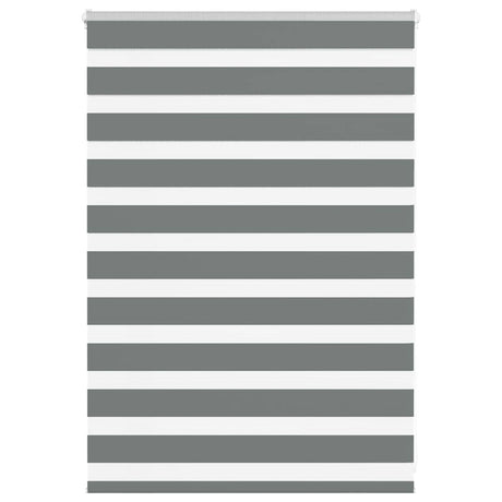 VidaXL store enrouleur zèbre 105x100 cm largeur de tissu 100,9 cm gris foncé