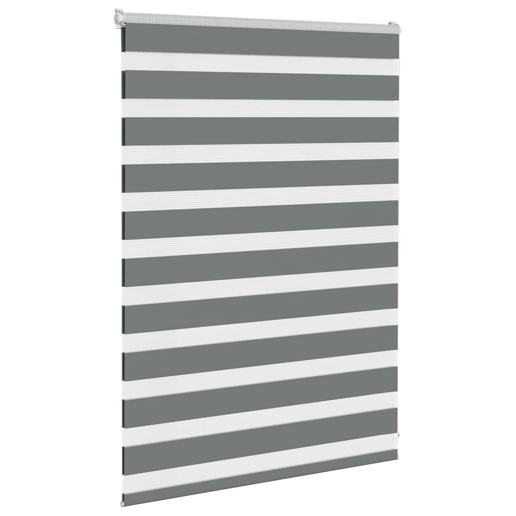 Vidaxl Zebra roller blind 105x100 cm Fabric width 100.9 cm dark gray