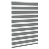 Vidaxl Zebra Rouleau aveugle 105x100 cm Largeur de tissu 100,9 cm gris foncé