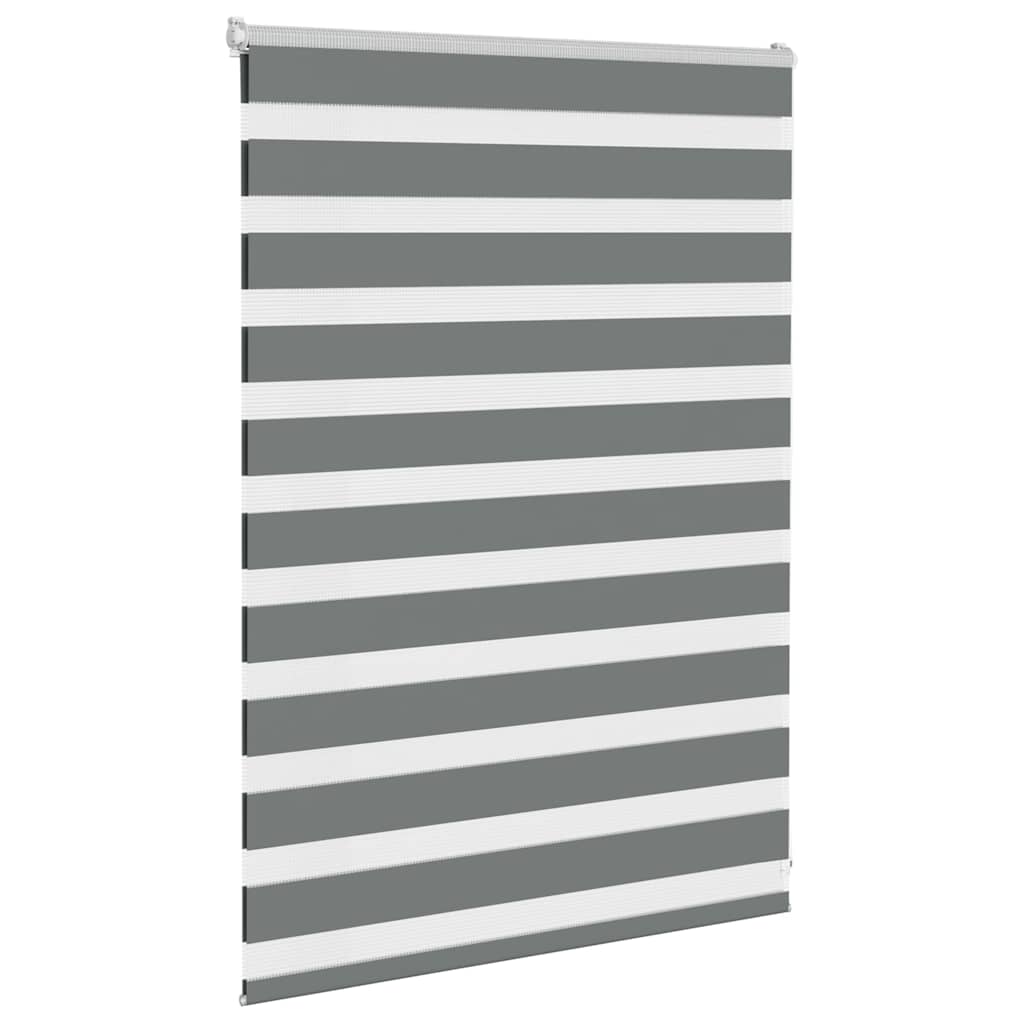 VidaXL store enrouleur zèbre 105x100 cm largeur de tissu 100,9 cm gris foncé