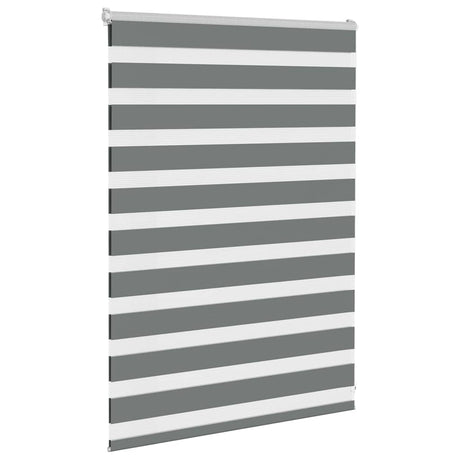 VidaXL store enrouleur zèbre 105x100 cm largeur de tissu 100,9 cm gris foncé