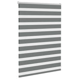 Vidaxl zebra rullo cieco 110x100 cm Larghezza tessuto 105,9 cm grigio scuro