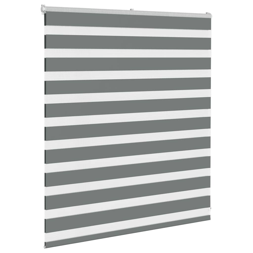 Vidaxl Zebra Roller Blind 120x100 cm Szerokość tkaniny 115,9 cm ciemnoszare