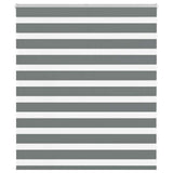 VidaXL store enrouleur zèbre 125x100 cm largeur de tissu 120,9 cm gris foncé