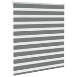 Vidaxl Zebra Roller Slepi 130x100 cm Širina tkanine 125,9 cm temno siva