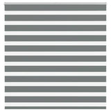 Vidaxl Zebra Roller Blind 140x100 cm Anipo de polvo 135.9 cm de color gris oscuro