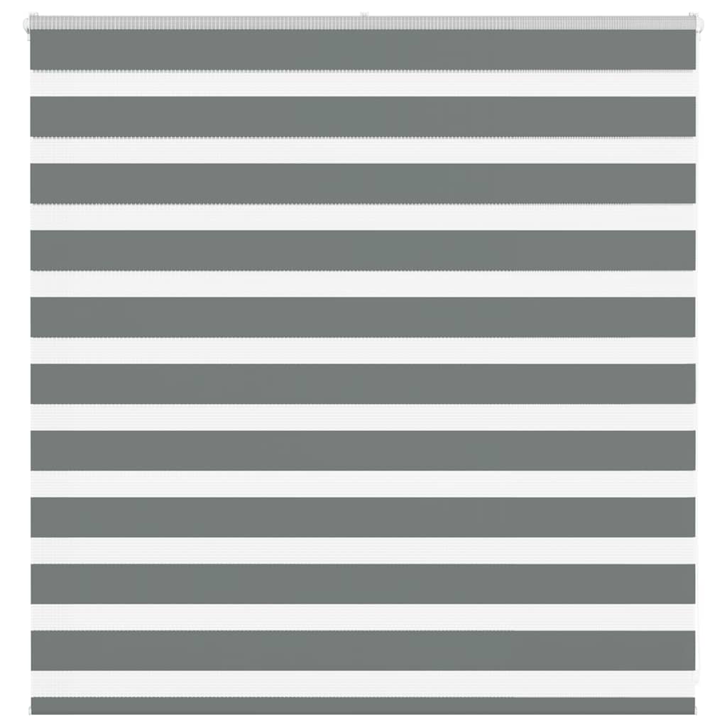 VidaXL store enrouleur zèbre 140x100 cm largeur de tissu 135,9 cm gris foncé