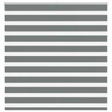VidaXL store enrouleur zèbre 140x100 cm largeur de tissu 135,9 cm gris foncé