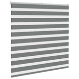 Vidaxl Zebra Roller Blind 140x100 cm støvbredde 135,9 cm mørk grå