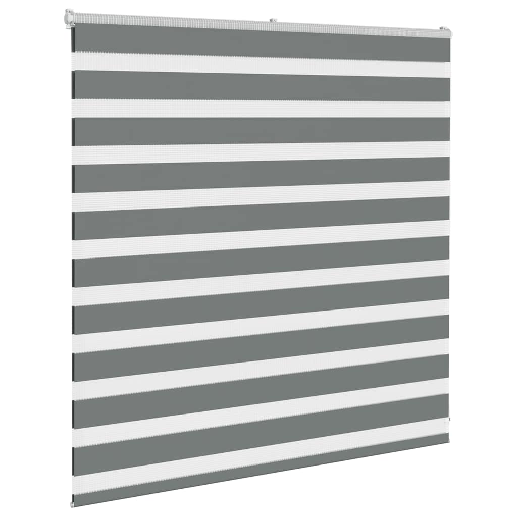 Vidaxl Zebra Roller Blind 145x100 cm Szerokość pyłu 140,9 cm ciemnoszare