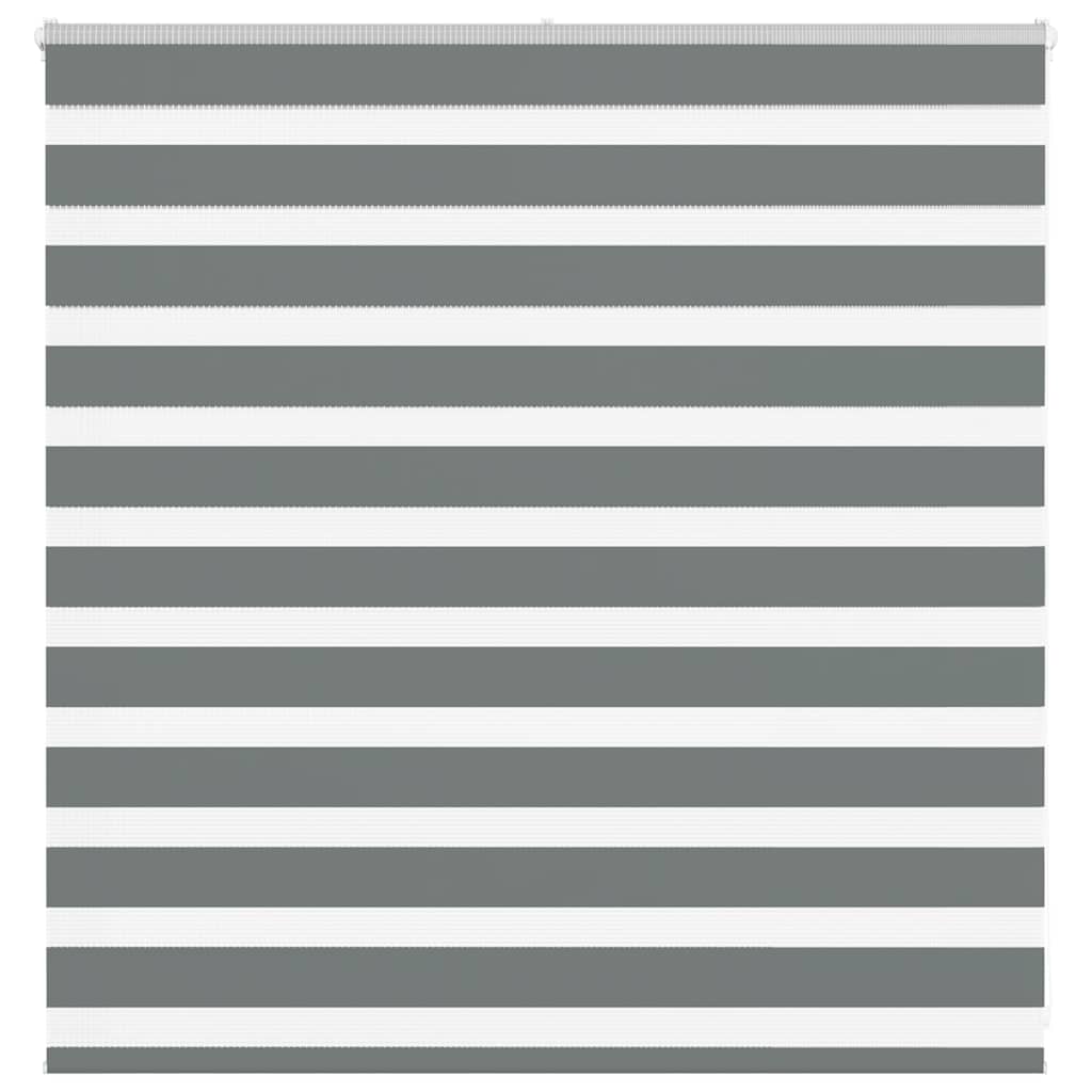 VidaXL store enrouleur zèbre 150x100 cm largeur de tissu 145,9 cm gris foncé