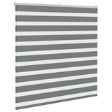VidaXL store enrouleur zèbre 150x100 cm largeur de tissu 145,9 cm gris foncé