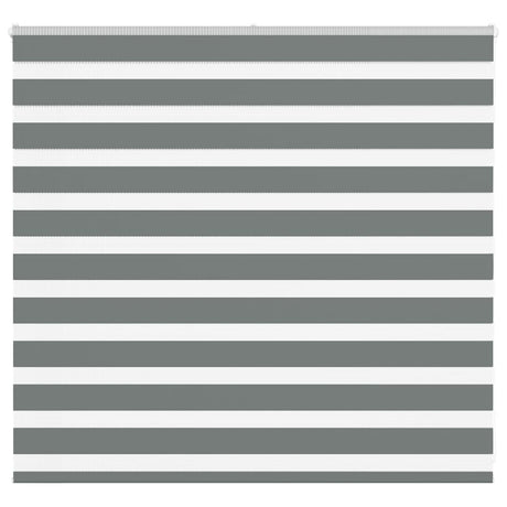 VidaXL store enrouleur zèbre 155x100 cm largeur de tissu 150,9 cm gris foncé