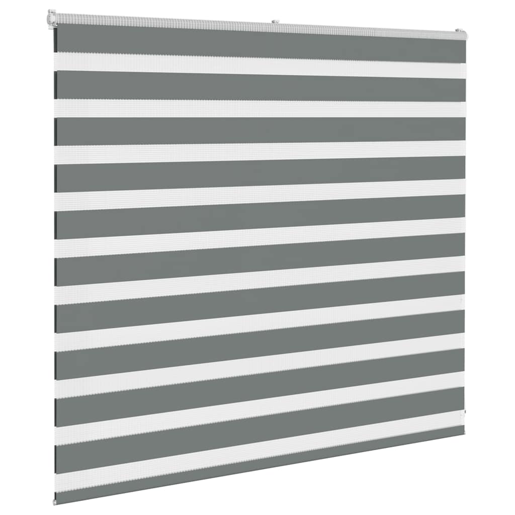 VidaXL store enrouleur zèbre 155x100 cm largeur de tissu 150,9 cm gris foncé