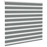 VidaXL store enrouleur zèbre 155x100 cm largeur de tissu 150,9 cm gris foncé