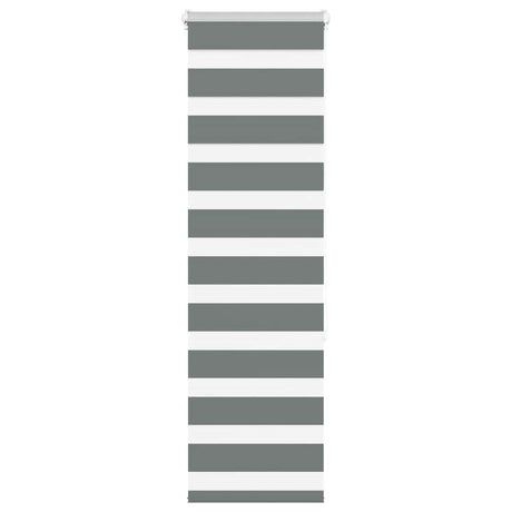 VidaXL store enrouleur zèbre 40x150 cm largeur de tissu 35,9 cm gris foncé