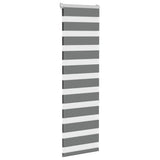 VidaXL store enrouleur zèbre 50x150 cm largeur de tissu 45,9 cm gris foncé
