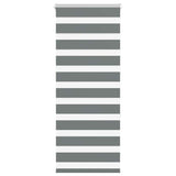 VidaXL store enrouleur zèbre 55x150 cm largeur de tissu 50,9 cm gris foncé