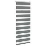 VidaXL store enrouleur zèbre 60x150 cm largeur du tissu gris foncé 55,9 cm