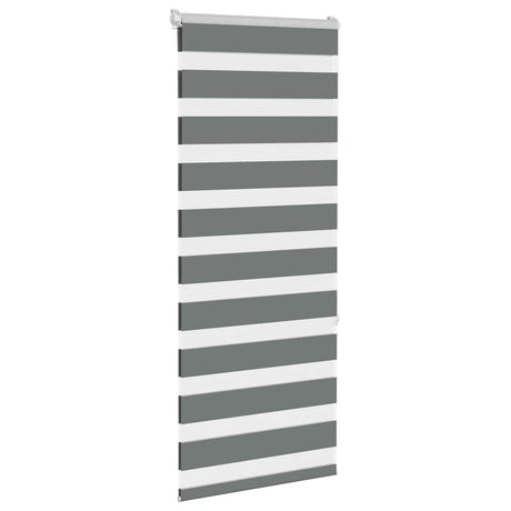 VidaXL store enrouleur zèbre 60x150 cm largeur du tissu gris foncé 55,9 cm